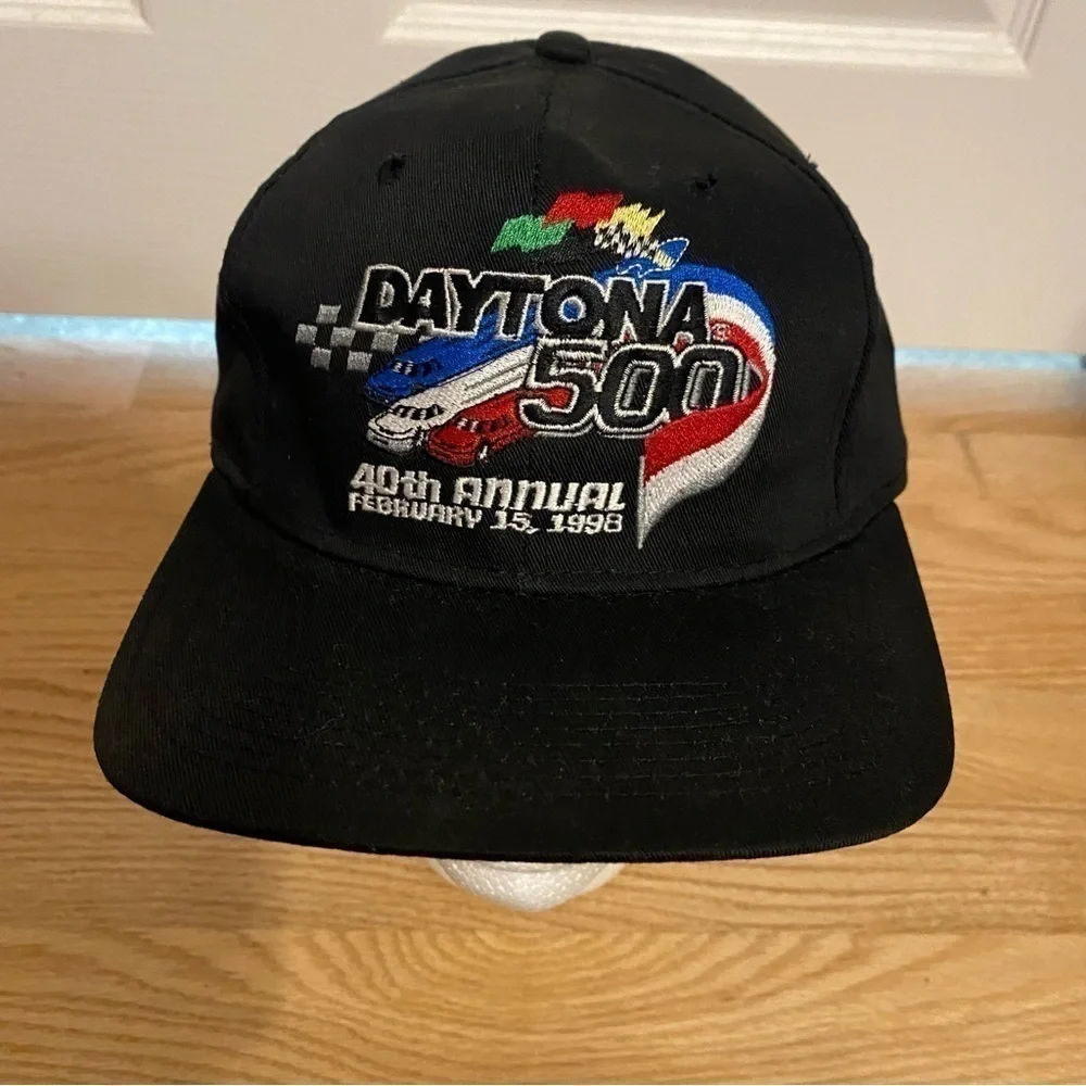 Vintage Daytona 500 40th Annual Race Hat Snap Back NASCAR Trucker 1998 90s